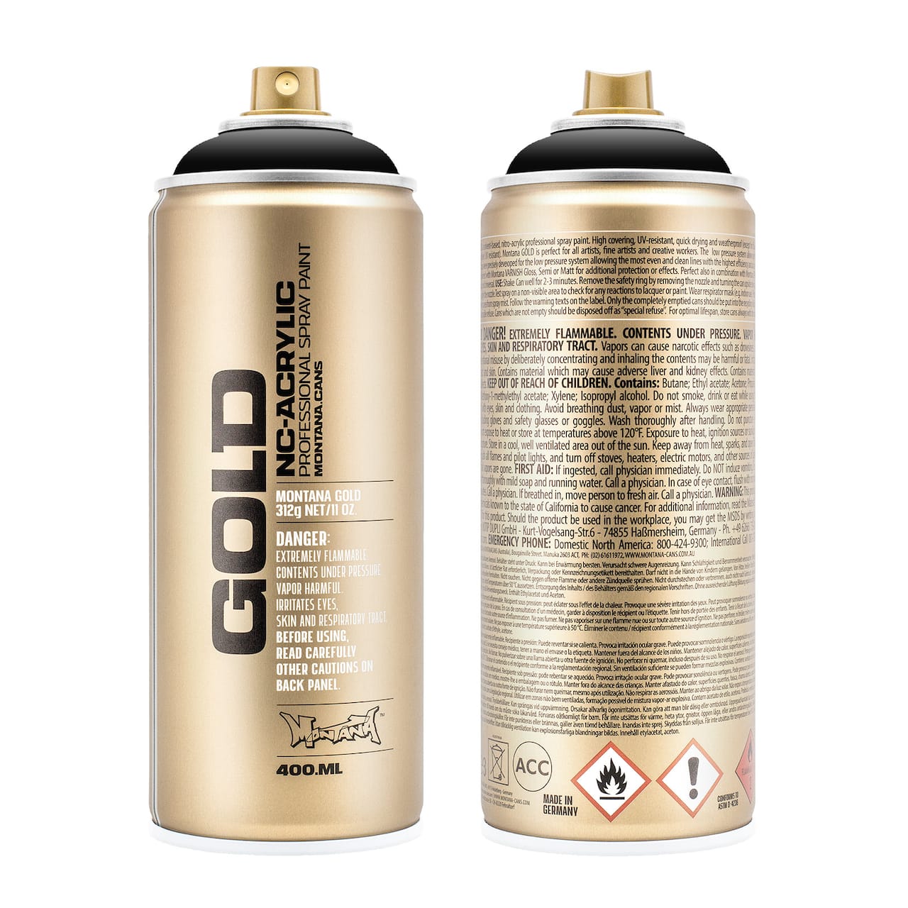 Montana™ Cans GOLD Shock Color Spray Paint, 400mL